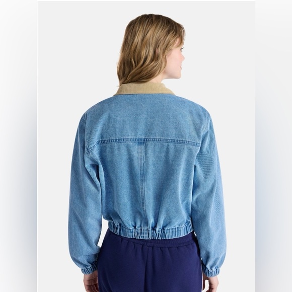 Blue Denim Jacket with Tan Collar - Picture 3 of 5